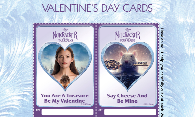FREE Nutcracker Printable Valentines Day Cards