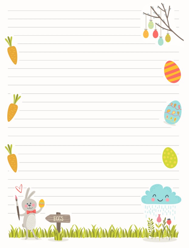 easter bunny letter template