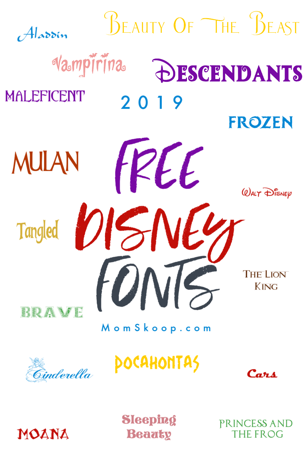 Download The Best List of Free Disney Fonts - Updated 2019 - MomSkoop