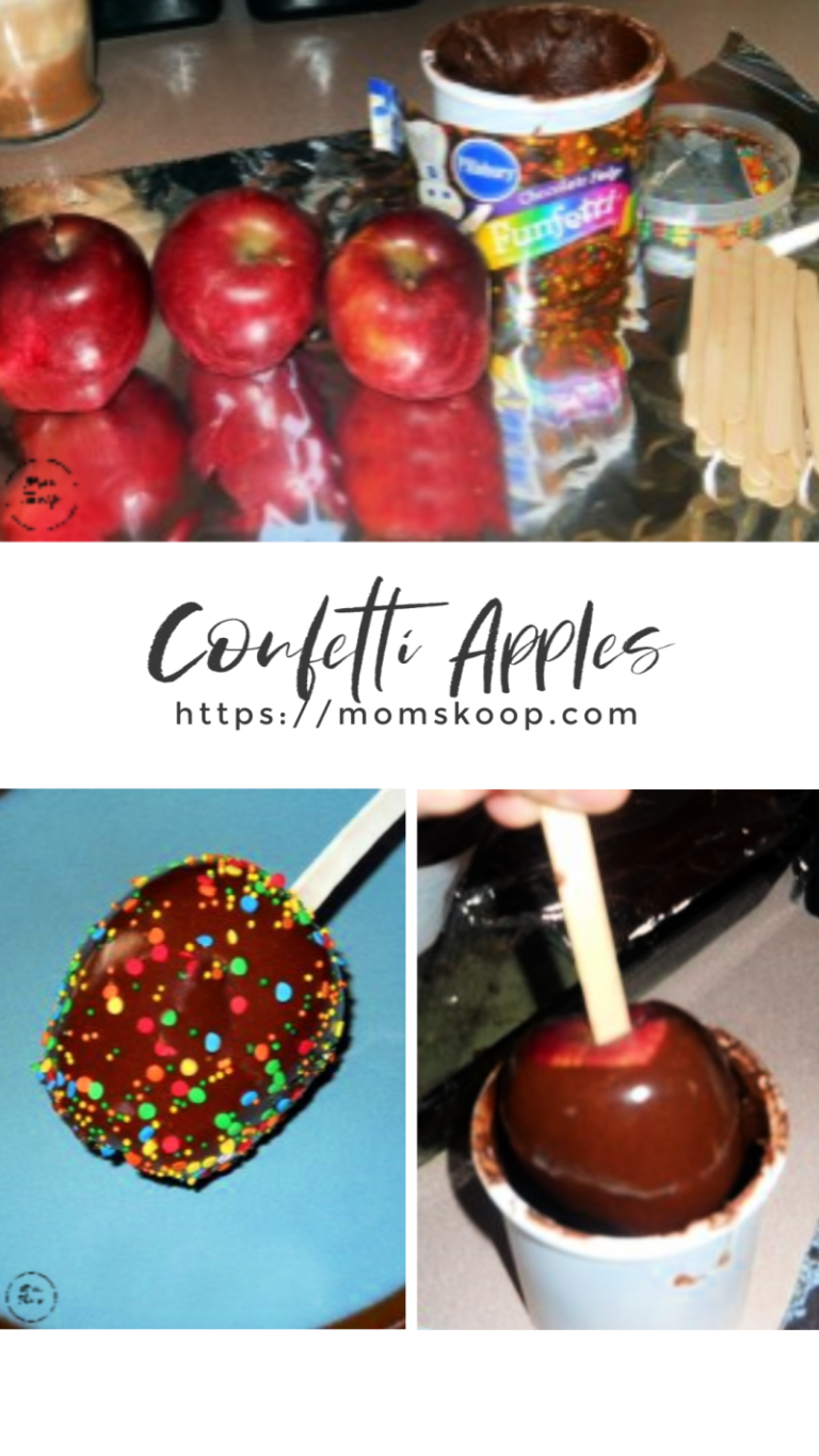 Confetti Apples, #leftoverfrosting #treatsmadewithfrosting #frosting #confettiapples #appletreats
