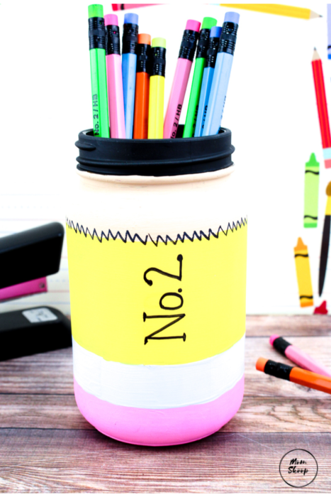 Back to School  DIY Pencil Desk Organizer