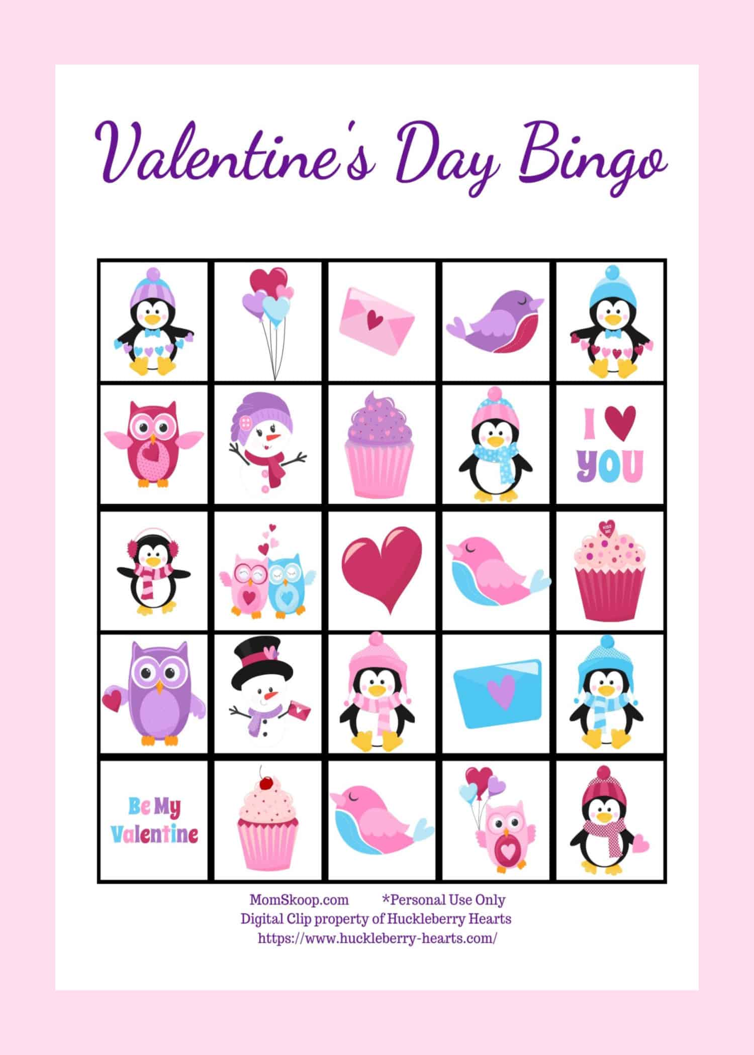 Free Printable Valentine Bingo Cards Pdf