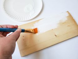 Painting a piece of wood white