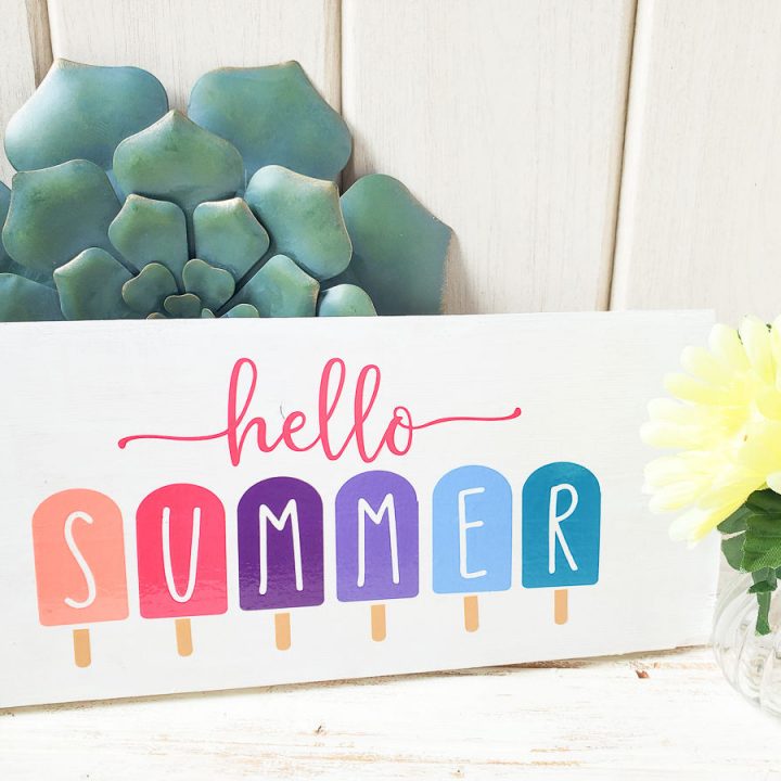 How to Make A Hello Summer Popsicle Plaque with your Cricut
