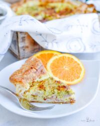Egg Quiche in a Puff Pastry Shell