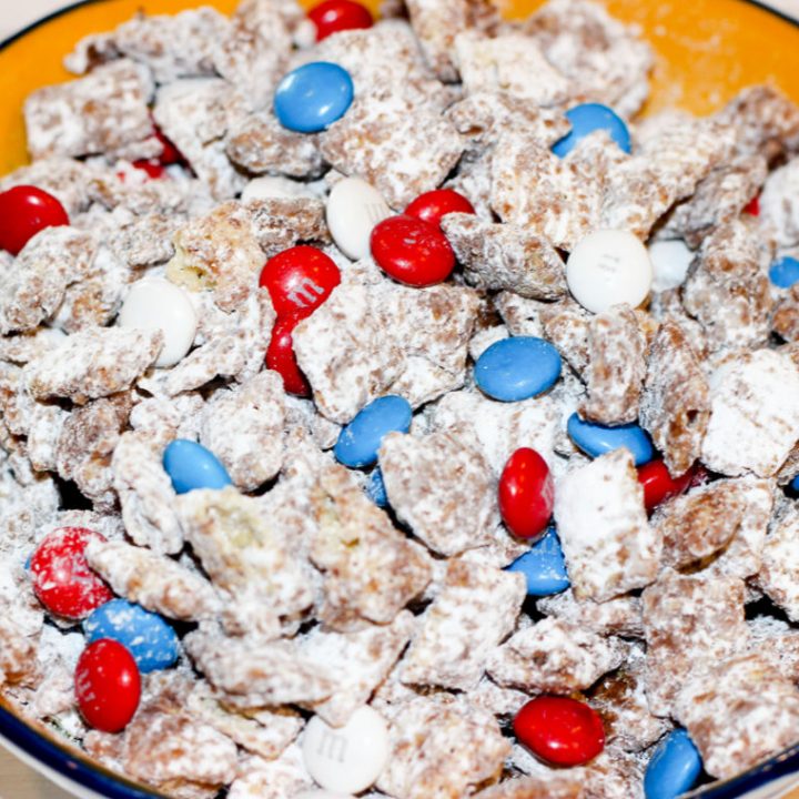 Red White and Blue Puppy Chow