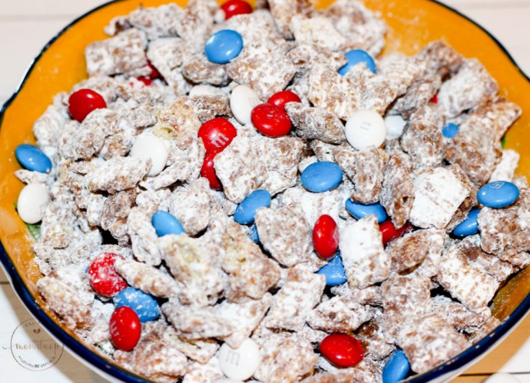 Patriotic Red White and Blue Puppy Chow