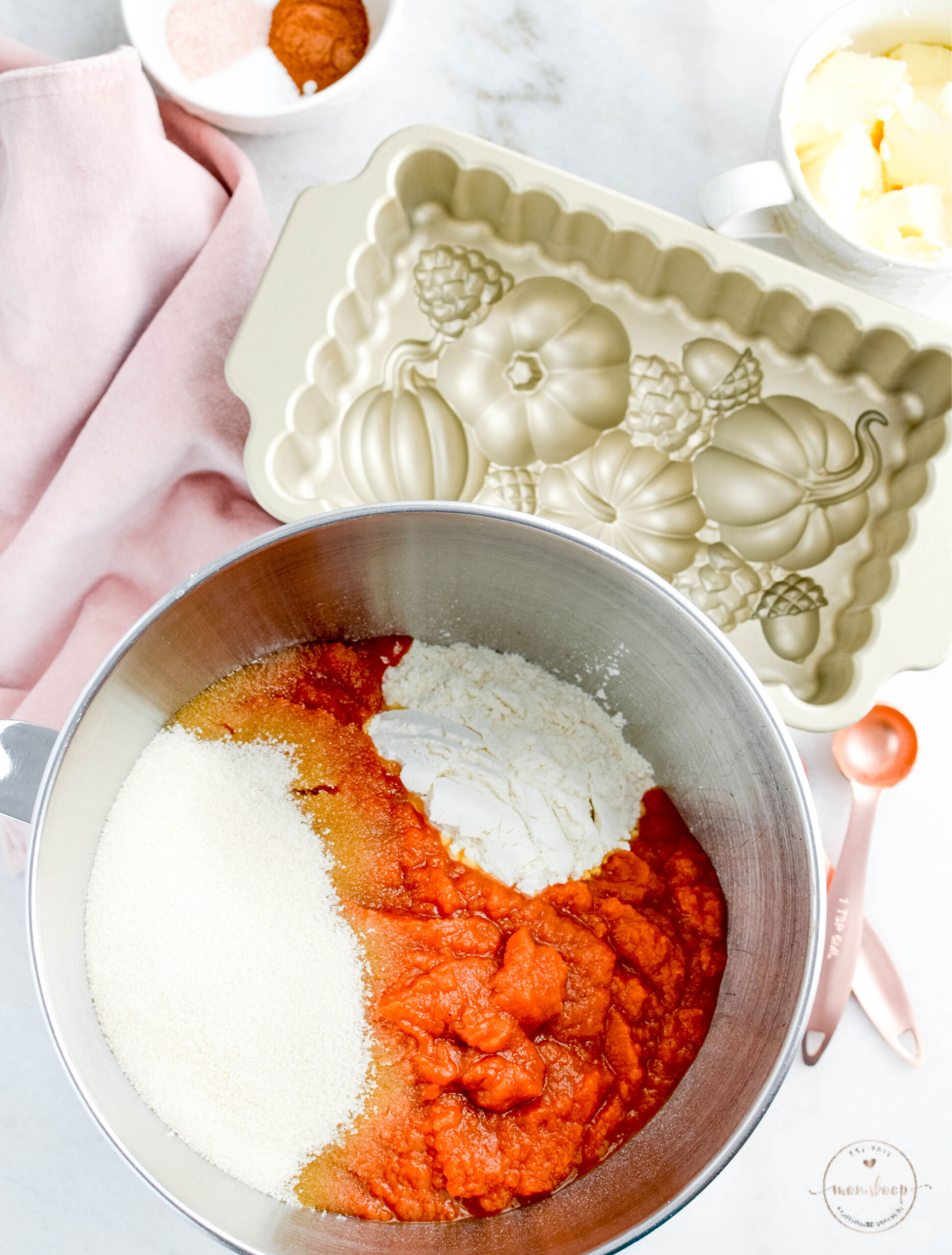 Basic ingredients to make Pumpkin Whoopie Pies