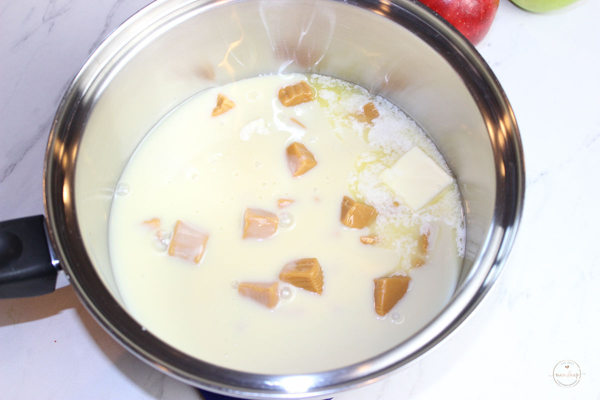 Caramels, condensed milk and butter