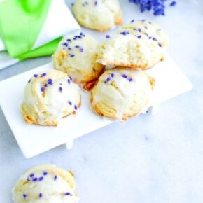 Lavender Shortbread Drop Cookies