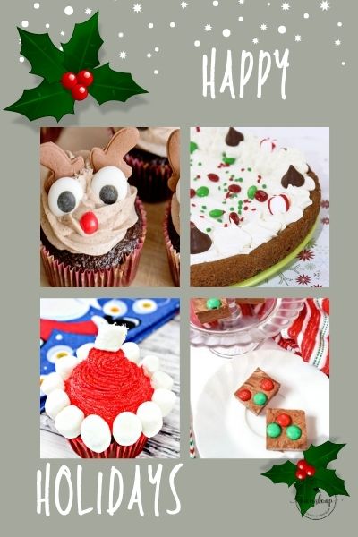 Different photos of Christmas Desserts