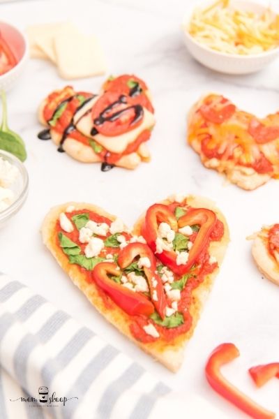 Heart Shaped Pizzas