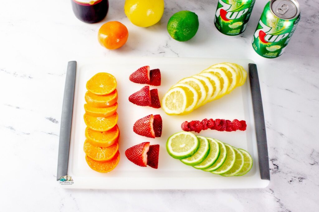 Slices of fruit and citrus for sangria