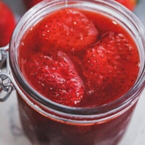 Strawberries in a jar