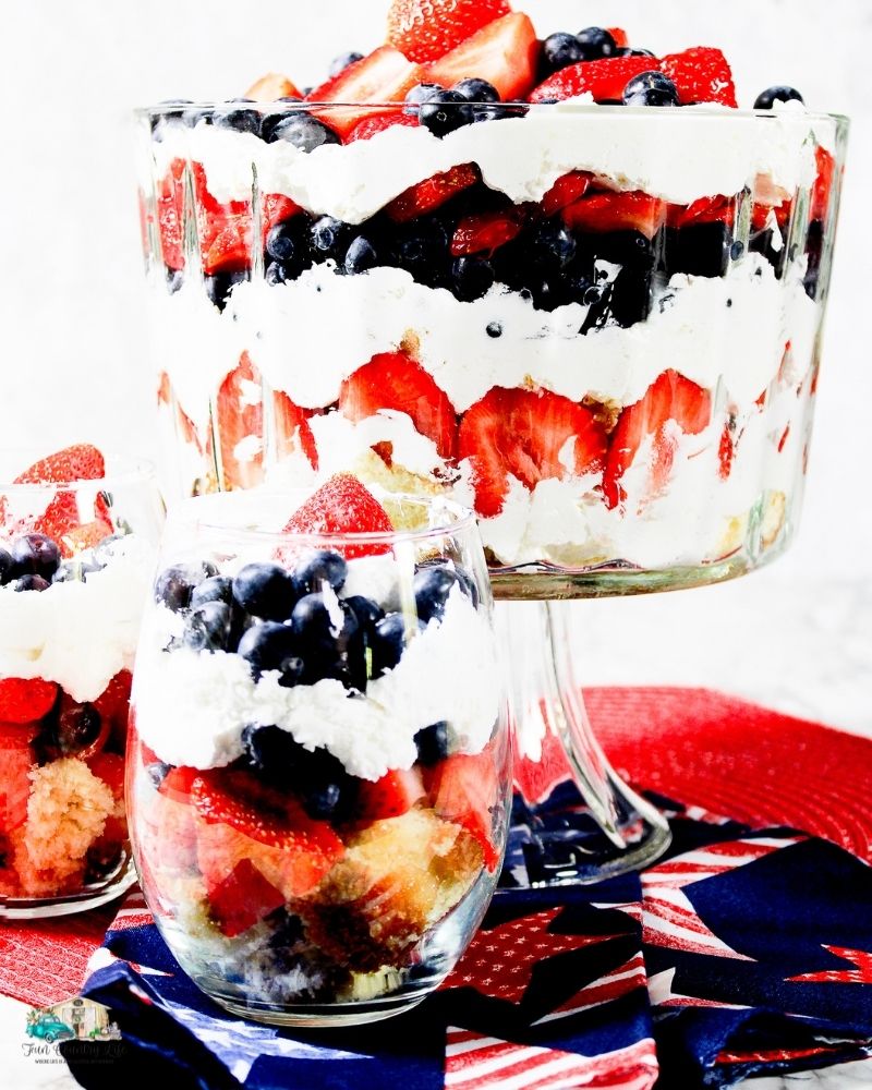 Pound cake, cool whip, and fresh berries
