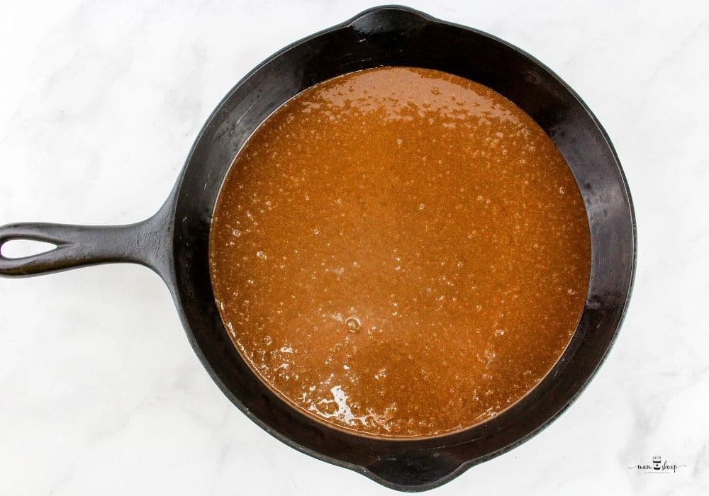 Batter in a cast iron skillet