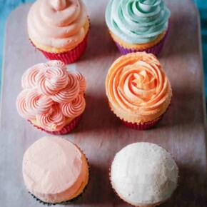 Frosting cupcakes