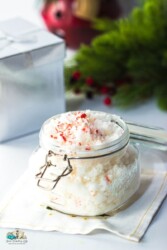 Peppermint Sugar Scrub in a jar