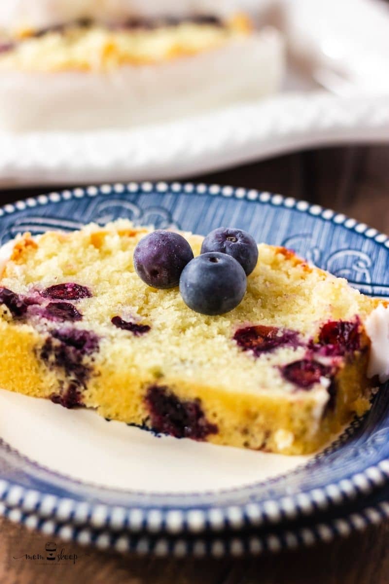 Slice of Lemon Blueberry Bread