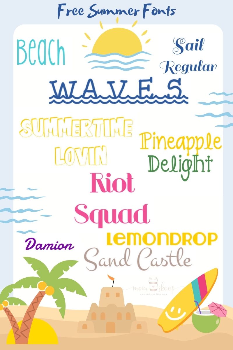 Cheap and Free Cheap and Free Summer and Beach Fonts for Cutting