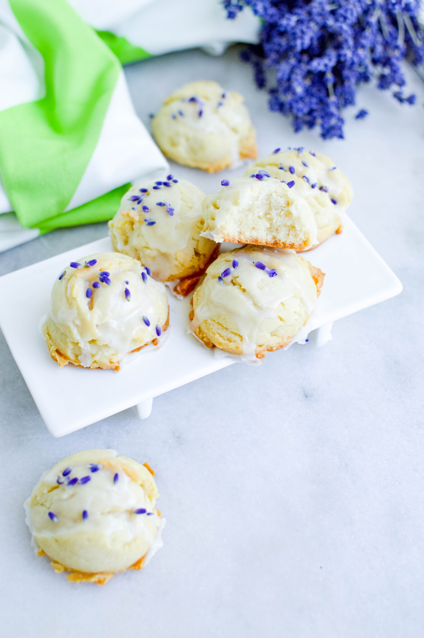 Butter Shortbread Cookies on a white tray