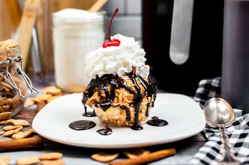 Air Fryer Fried Ice Cream