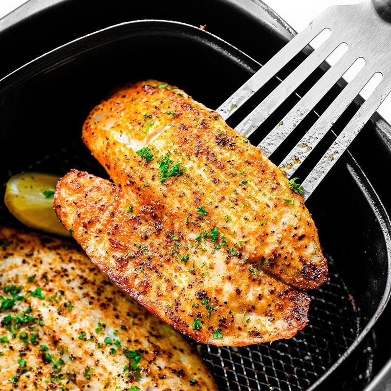 Air Fryer Halibut (or Tilapia)