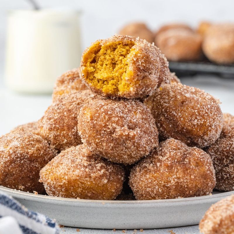 Air Fryer Pumpkin Spice Donut Holes
