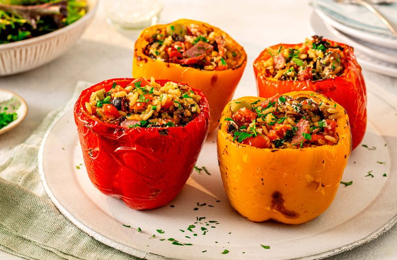 Air Fryer Stuffed Bell Peppers