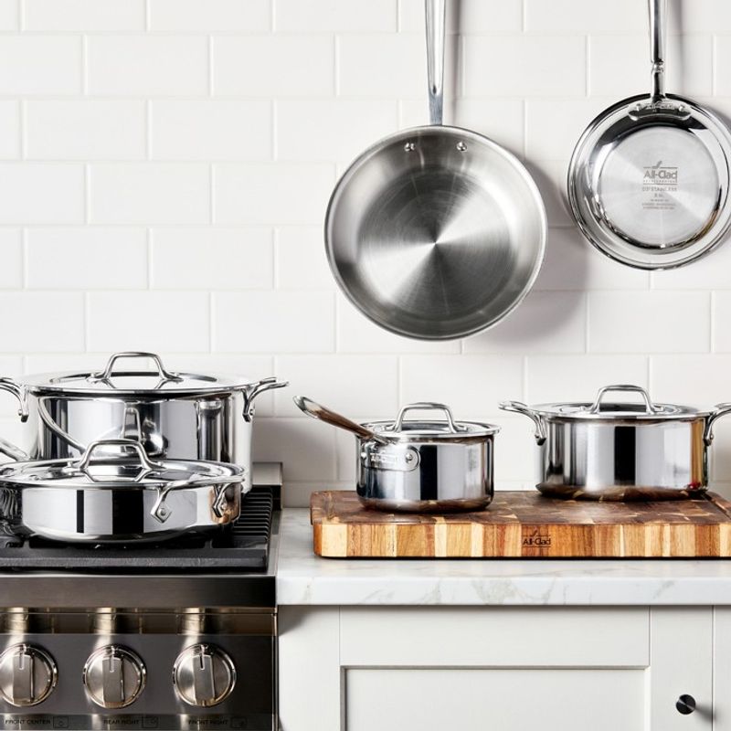 All-Clad D3 Tri-Ply Stainless Steel (7–10 Piece)