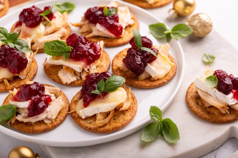 Apricot Cranberry Brie Bites
