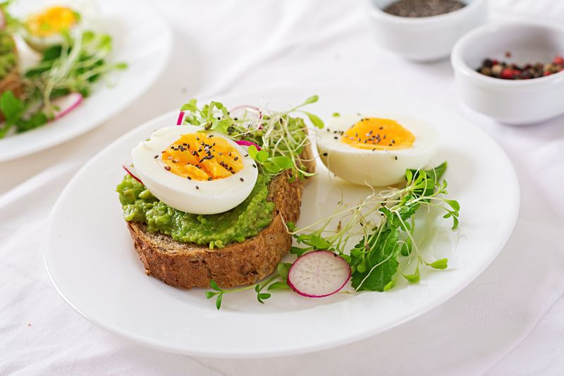 Avocado Toast on Whole Grain Bread