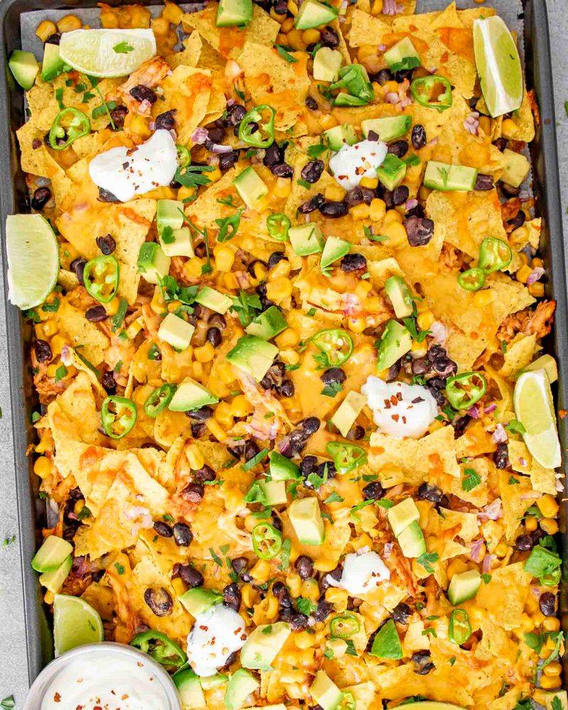 BBQ Chicken Sheet-Pan Nachos
