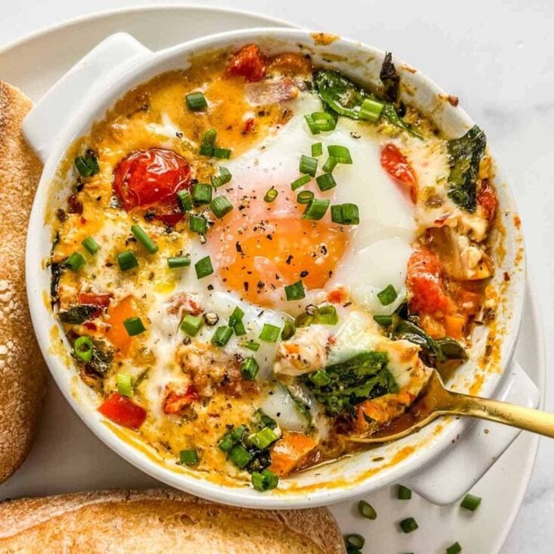 Baked Feta Eggs