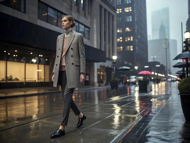 Blazer + Trousers + Waterproof Loafers