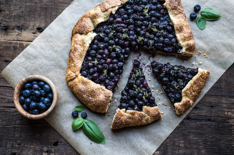 Blueberry Basil Galette