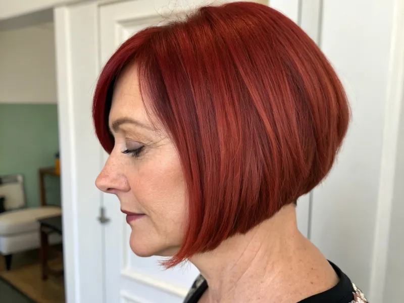 Blunt Lob With Side Part