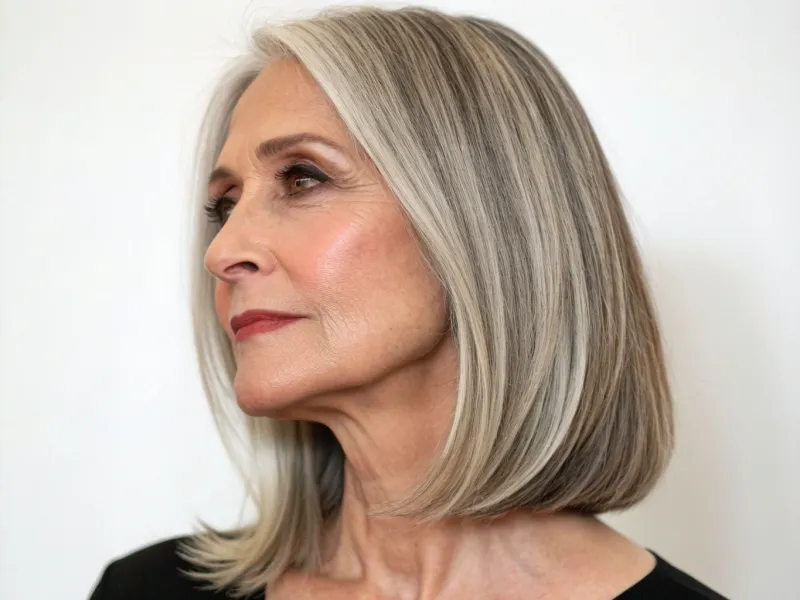 Blunt Lob with Subtle Layers