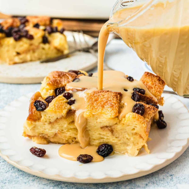 Bread Pudding with Caramel Sauce