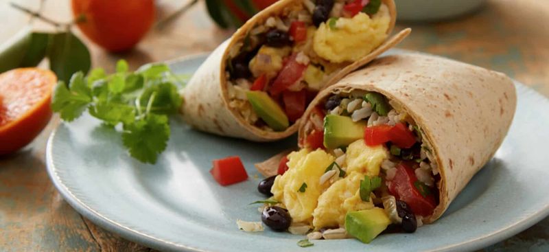 Breakfast Burrito with Eggs & Black Beans