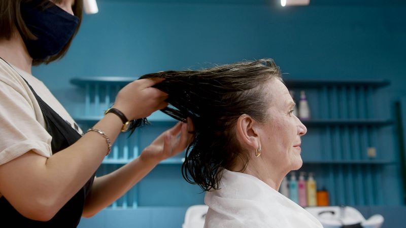 Brushing Wet Hair Carelessly