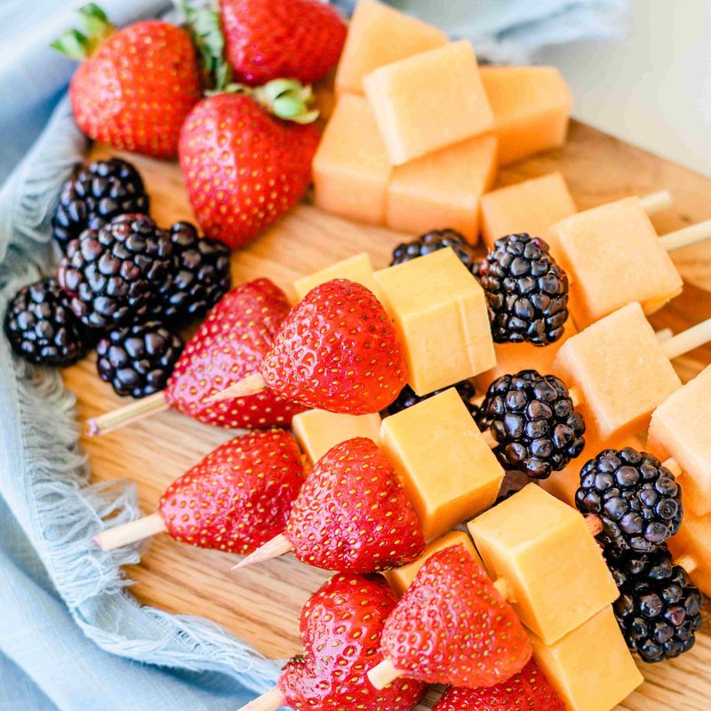 Cheese & Fruit Skewers