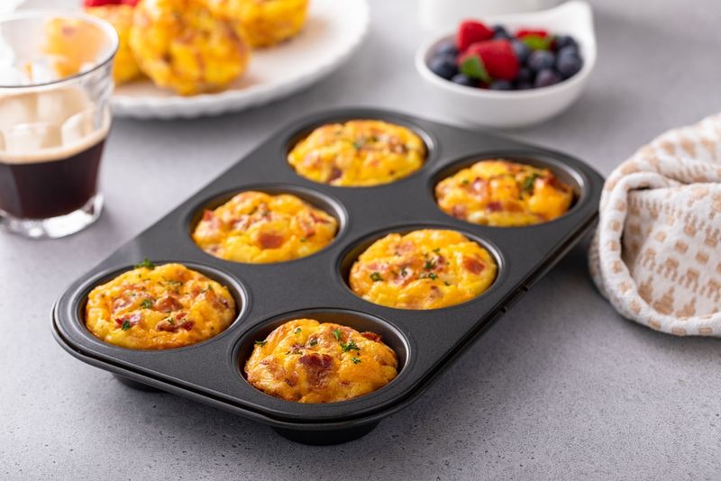 Cheesy Bacon Egg Muffins