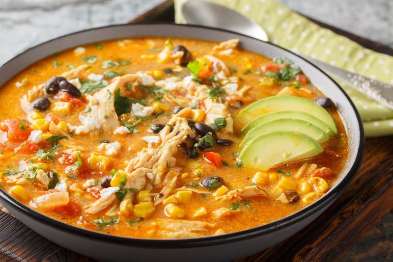 Cheesy Chicken Enchilada Soup