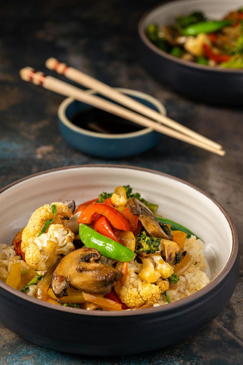 Chicken & Veggie Stir-Fry with Cauliflower Rice