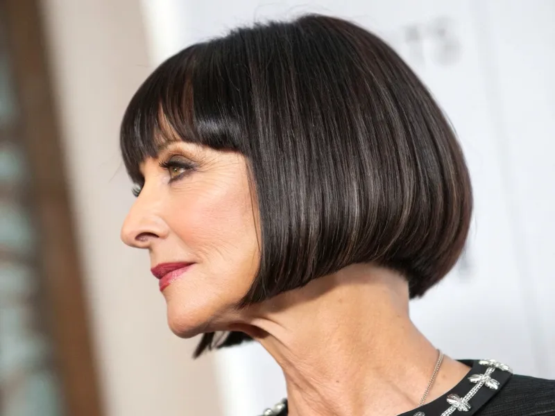 Chin-Length Bob with Blunt Fringe