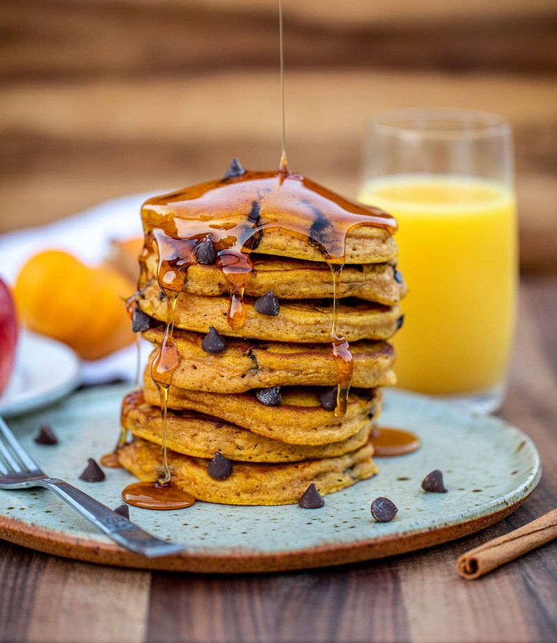 Chocolate Pumpkin Pancakes