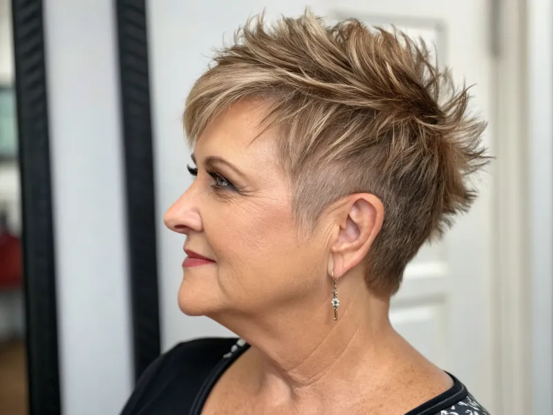 Choppy Pixie with Long Side-Swept Crown