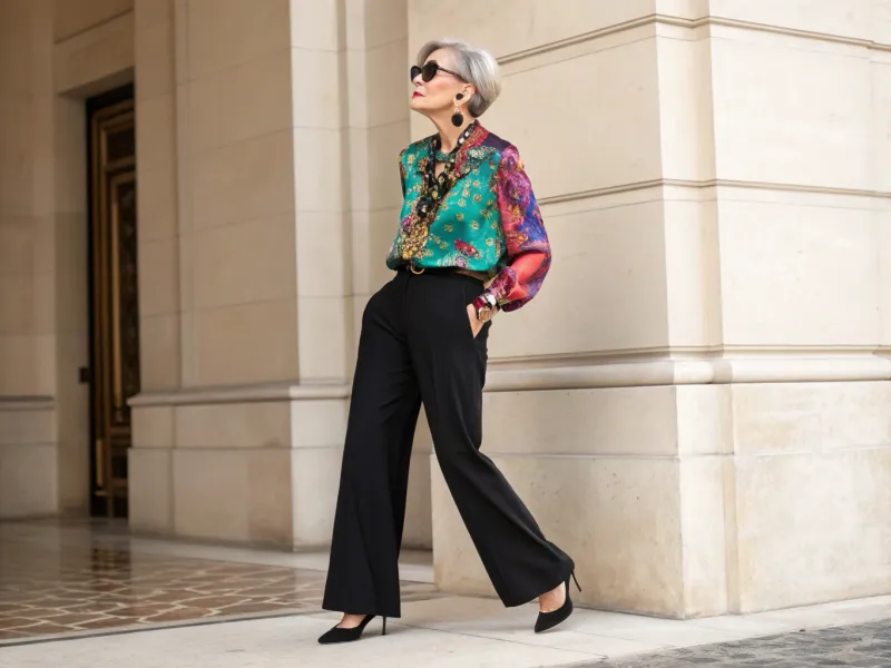 Classic Trousers + Statement Top