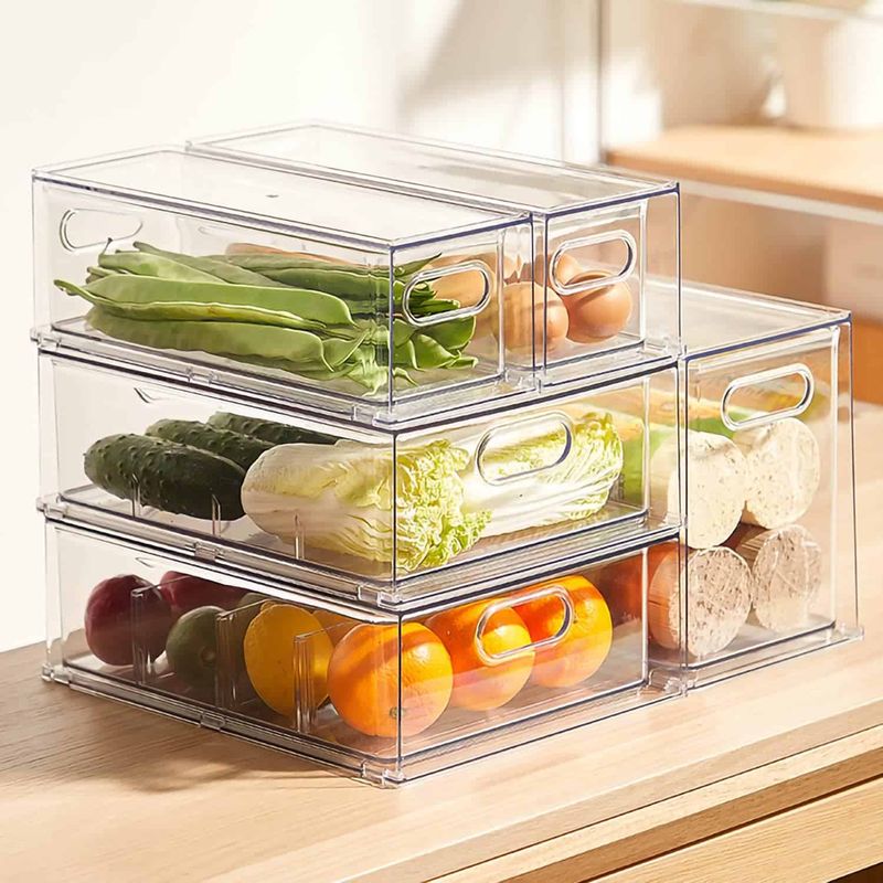 Clear Stackable Bins and Drawer Inserts